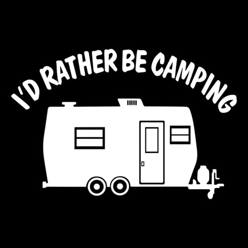 Rylybons Fuuny I'd Rather Be Camping Car Bumper